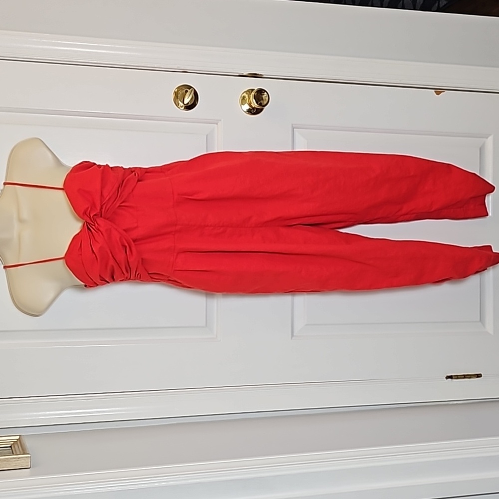 FARM Rio, twist top jumpsuit, red, size small
